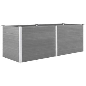 vidaXL Zahradn&iacute; vyv&yacute;&scaron;en&yacute; z&aacute;hon 250 x 100 x 91 cm dřevoplast &scaron;ed&yacute;