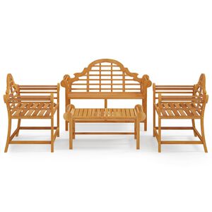 vidaXL 4d&iacute;ln&aacute; zahradn&iacute; sedac&iacute; souprava masivn&iacute; teak