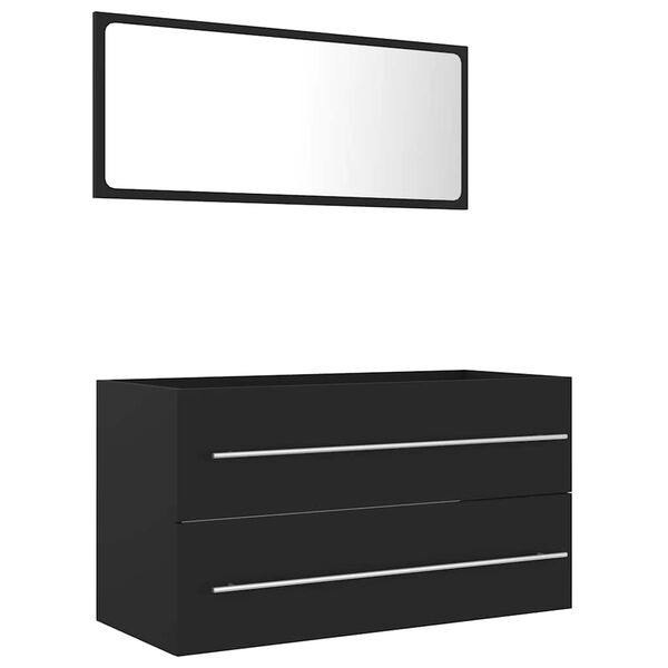 vidaXL 2d&iacute;ln&aacute; koupelnov&aacute; sestava &scaron;ed&aacute; kompozitn&iacute; dřevo