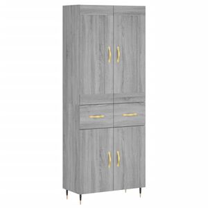 vidaXL Skř&iacute;ň highboard &scaron;ed&aacute; sonoma 69,5 x 34 x 180 cm kompozitn&iacute; dřevo