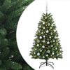 vidaXL Uměl&yacute; v&aacute;nočn&iacute; stromek středně zelen&yacute; s ozdobn&yacute;mi koulemi 150 cm