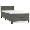 vidaXL Box spring postel s matrac&iacute; tmavě &scaron;ed&aacute; 80 x 200 cm samet