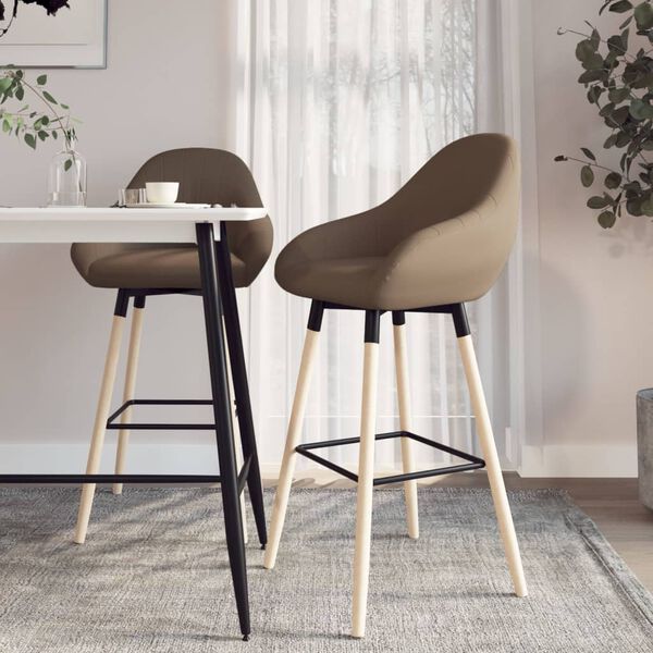 vidaXL Barov&eacute; židle 2 ks hněd&eacute; textil