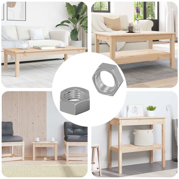 vidaXL &Scaron;estihrann&aacute; matice 2 pcs Stř&iacute;brn&aacute; M6 Kov