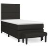 vidaXL Box spring postel s matrac&iacute; čern&aacute; 80 x 200 cm textil