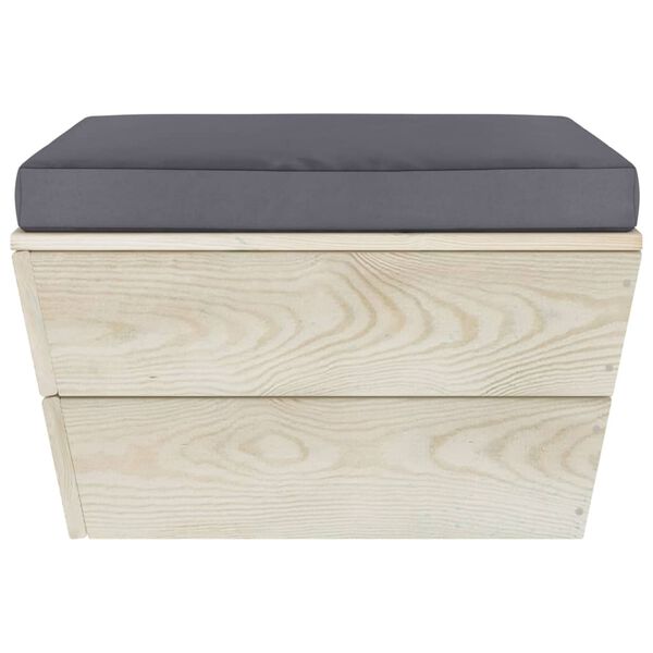 vidaXL Zahradn&iacute; taburet z palet s podu&scaron;kou impregnovan&yacute; smrk