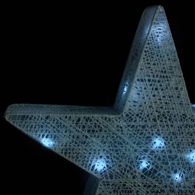 vidaXL Vánoční LED hvězdy 3 ks stříbrná síťovina dovnitř i ven