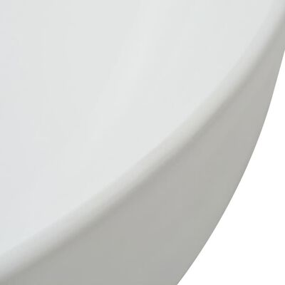 vidaXL Umyvadlo kulaté keramické bílé 41,5x13,5 cm