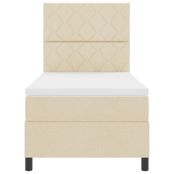 vidaXL Postel s boxspringem s matrac&iacute; Kr&eacute;mov&aacute; 100 x 200 cm textil