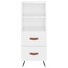 vidaXL Skř&iacute;ň highboard b&iacute;l&aacute; s vysok&yacute;m leskem 34,5x34x180 cm kompozit
