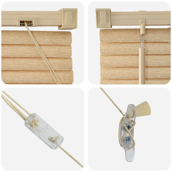 vidaXL Venet &scaron;koln&iacute; žaluzie Světle hněd&aacute; s vzorem 213 x 40 cm PVC