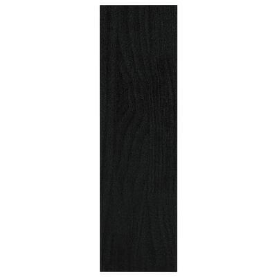 vidaXL Knihovna / dělicí stěna černá 100x30x103 cm masivní borovice