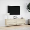 vidaXL Nástěnná TV skříňka s LED osvětlením dub sonoma 140x31x38 cm