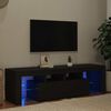 vidaXL TV skř&iacute;ňka s LED osvětlen&iacute;m čern&aacute; 140 x 36,5 x 40 cm