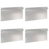 vidaXL Plaňka na &scaron;neky 4 ks 50 x 3,5 x 25 cm Nerezov&aacute; ocel Stř&iacute;brn&aacute;