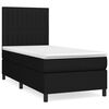 vidaXL Box spring postel s matrac&iacute; čern&aacute; 90x200 cm textil