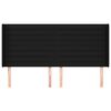 vidaXL Čelo postele typu u&scaron;&aacute;k čern&eacute; 203x16x118/128 cm textil