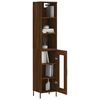 vidaXL Skř&iacute;ň highboard hněd&yacute; dub 34,5 x 34 x 180 cm kompozitn&iacute; dřevo