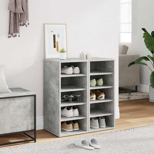 vidaXL Botn&iacute;ky 2 ks betonově &scaron;ed&eacute; 31,5 x 35 x 70 cm kompozitn&iacute; dřevo