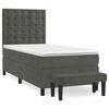 vidaXL Box spring postel s matrac&iacute; tmavě &scaron;ed&aacute; 90x190 cm samet
