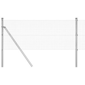 vidaXL Zemn&iacute; upevněn&iacute; svařovan&eacute; dr&aacute;těn&eacute; ploty 50 x 0,8 m Stř&iacute;brn&aacute;