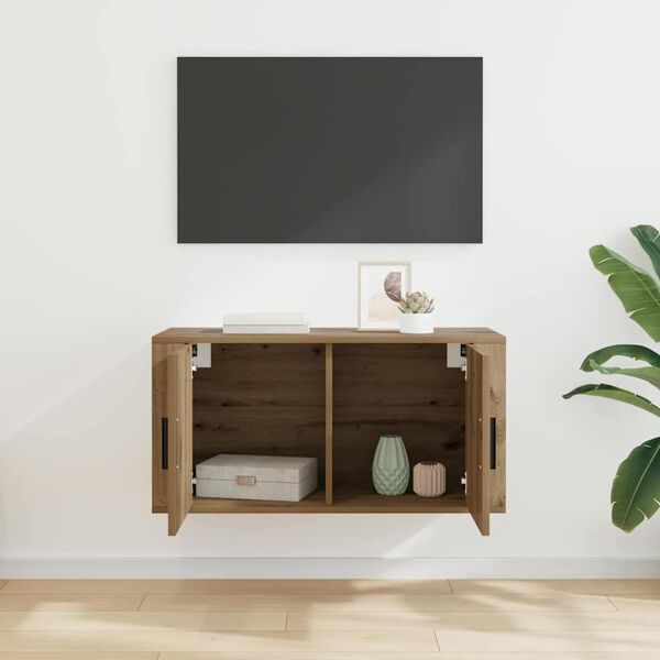 vidaXL N&aacute;stěnn&yacute; TV kabinet N&aacute;stěnn&yacute; dub artisan 80 x 34.5 x 40 cm