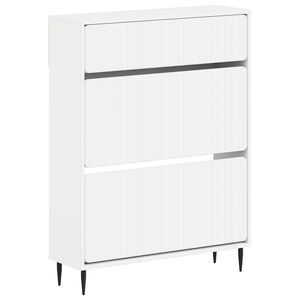 vidaXL Skř&iacute;ň na obuv ZWOLLE 78 x 24 x 103 cm Kompozitn&iacute; dřevo B&iacute;l&aacute;