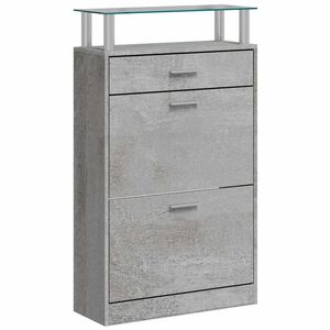 vidaXL Botn&iacute;k betonově &scaron;ed&yacute; 63 x 24 x 104 cm kompozitn&iacute; dřevo