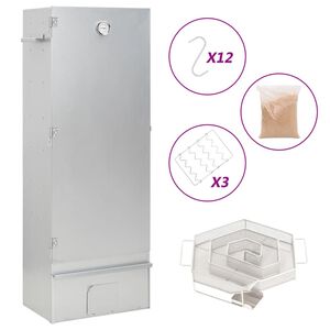vidaXL Grilovac&iacute; trouba / ud&iacute;rna s gener&aacute;torem kouře pozinkovan&aacute; ocel