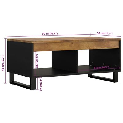 vidaXL Konferenční stolek 90 x 50 x 40 cm masivní mangovníkové dřevo