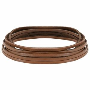 vidaXL Kožen&yacute; p&aacute;sek Hněd&aacute; 500 x 0,3 cm Kůže