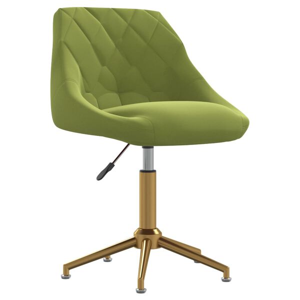 vidaXL Otočn&eacute; j&iacute;deln&iacute; židle 4 ks světle zelen&eacute; samet