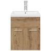 vidaXL Umyvadlová skříňka s vestavěným umyvadlem a baterie dub artisan
