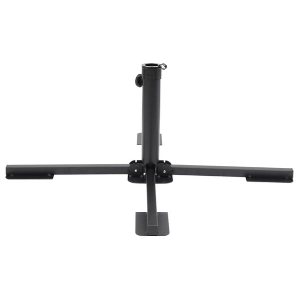 vidaXL Z&aacute;kladna pro slunečn&iacute;k skl&aacute;dac&iacute; &Oslash; 38/48 mm leskl&aacute; čern&aacute; ocel