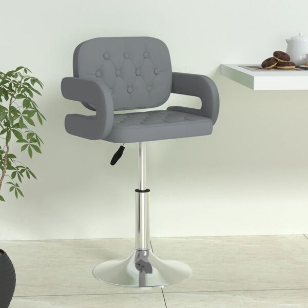 vidaXL Barov&aacute; stolička &scaron;ed&aacute; uměl&aacute; kůže