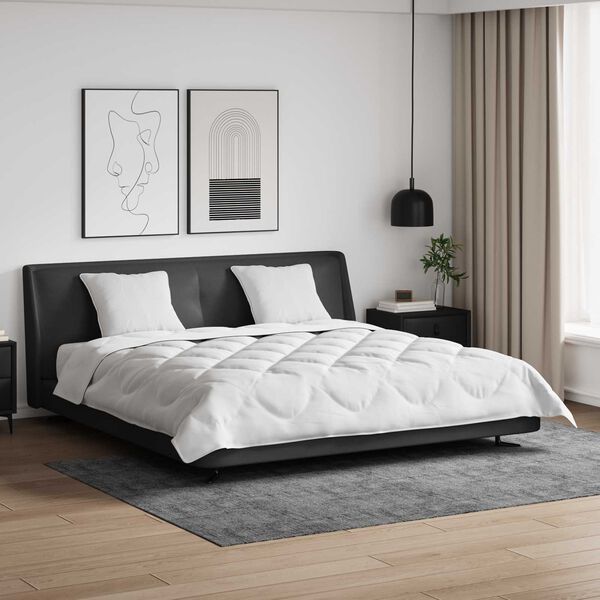 vidaXL Přikrývka s polštářem 3 pcs Bílá Mikrovlákno