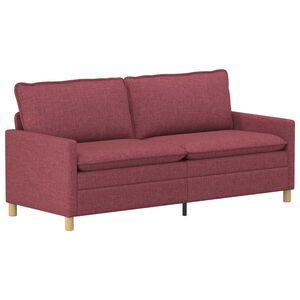 vidaXL Pohovka V&iacute;no Červen&eacute; Textil
