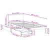 vidaXL R&aacute;m postele Voskově hněd&aacute; 70 x 190 cm Masivn&iacute; borovicov&eacute; dřevo