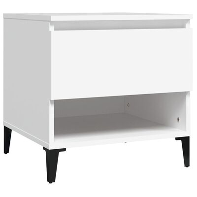vidaXL Odkládací stolek bílý 50 x 46 x 50 cm kompozitní dřevo