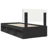 vidaXL R&aacute;m postele s čelo Čern&aacute; 75 x 190 cm Masivn&iacute; borov&eacute; dřevo