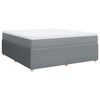 vidaXL Box spring postel s matrac&iacute; světle &scaron;ed&aacute; 180 x 200 cm textil