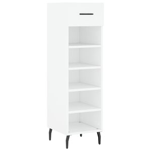 vidaXL Botn&iacute;k b&iacute;l&yacute; 30 x 35 x 105 cm kompozitn&iacute; dřevo