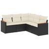 vidaXL Patio Sofa Set 5m&iacute;stn&eacute; Black and Cream