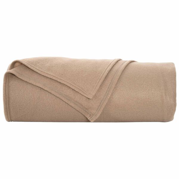 vidaXL Plažov&aacute; deka Velbloud&iacute; 280 x 210 cm Fleece