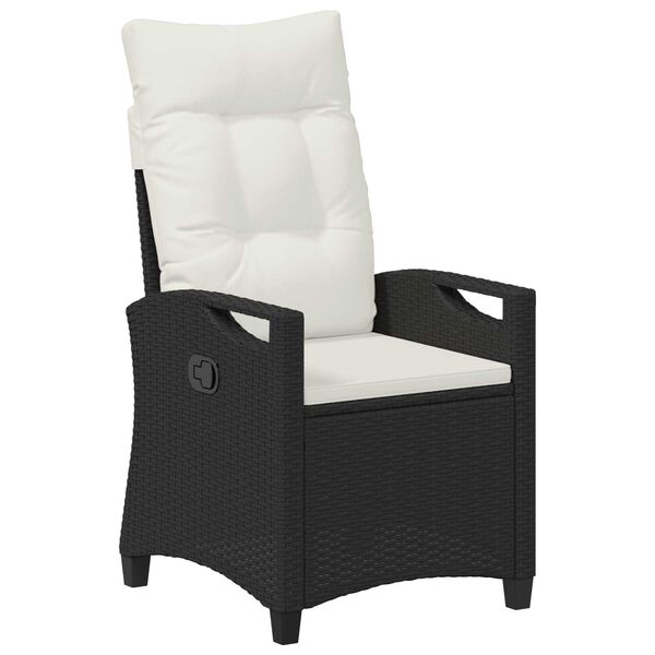 vidaXL Zahradn&iacute; křeslo 2 pcs Čern&aacute; a kr&eacute;mov&aacute; 56 x 60 x 112 cm