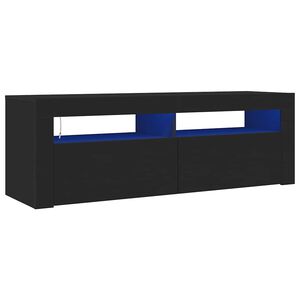 vidaXL TV skř&iacute;ňka s LED osvětlen&iacute;m čern&aacute; 120 x 35 x 40 cm