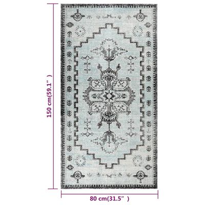 vidaXL Venkovní koberec hladce tkaný 80 x 150 cm zelenošedý