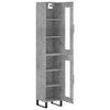 vidaXL Skř&iacute;ň highboard betonově &scaron;ed&aacute; 34,5x34x180 cm kompozitn&iacute; dřevo