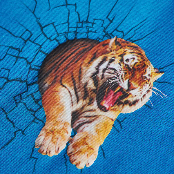 Dětsk&eacute; tričko s dlouh&yacute;m ruk&aacute;vem kobaltově modr&eacute; 116