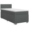 vidaXL Postel boxspring s matrac&iacute; s čelo Tmavě &scaron;ed&aacute; 80 x 200 cm Textil